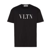 Valentino Garavani Svarta T-shirts Polos för män Black, Herr