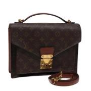 Louis Vuitton Vintage Pre-owned Canvas handvskor Brown, Dam