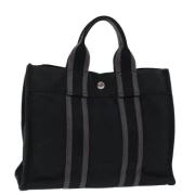 Hermès Vintage Pre-owned Canvas handvskor Black, Dam