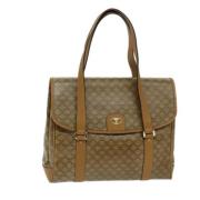 Celine Vintage Pre-owned Canvas handvskor Beige, Dam