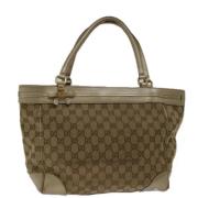 Gucci Vintage Pre-owned Canvas totevskor Beige, Dam