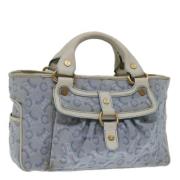 Celine Vintage Pre-owned Canvas handvskor Blue, Dam