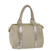 Fendi Vintage Pre-owned Canvas handvskor Gray, Dam