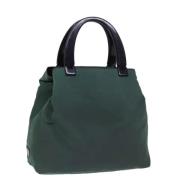 Prada Vintage Pre-owned Nylon handvskor Green, Dam