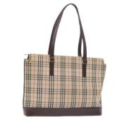 Burberry Vintage Pre-owned Nylon totevskor Beige, Dam