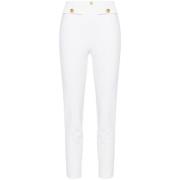 Elisabetta Franchi Vita Byxor Aw24 Dammode White, Dam