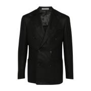 Corneliani Svart ytterkläder för män Aw24 Black, Herr