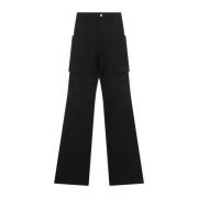 Rick Owens Svarta Ull Jeans Aw24 Black, Herr