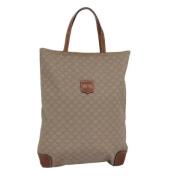 Celine Vintage Pre-owned Canvas handvskor Beige, Dam