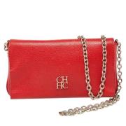 Carolina Herrera Pre-owned Pre-owned Laeder kuvertvskor Red, Dam