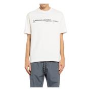 Moncler Snövit Logo Print T-shirt White, Herr