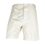 Don The Fuller Vita Bomull Bermuda Shorts Knappstängning White, Herr