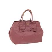 Prada Vintage Pre-owned Nylon handvskor Pink, Dam