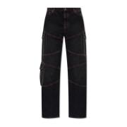 Off White Jeans med fickor Black, Herr