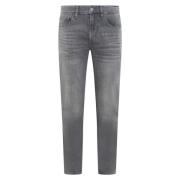 7 For All Mankind Slimmy Tapered Stretch Tek Jeans Gray, Herr