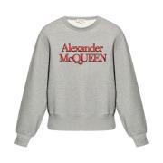 Alexander McQueen Grå Sweatshirt Aw24 Herrmode Gray, Herr