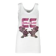 Cavalli Class Elegant vitt logotanktopp White, Dam