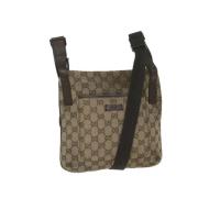 Gucci Vintage Pre-owned Canvas gucci-vskor Beige, Dam