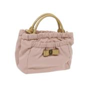 Salvatore Ferragamo Pre-owned Pre-owned Nylon handvskor Pink, Dam