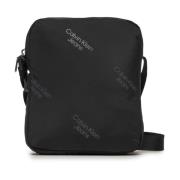 Calvin Klein Coated canvas axelväska Black, Herr