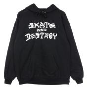 Thrasher Skate Destroy Hoodie Svart/Vit Black, Unisex