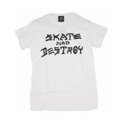 Thrasher Skate Destroy Grafisk T-shirt White, Unisex