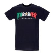 Thrasher Svart Herr Tee med Anpassad Logotyp Black, Unisex