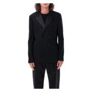 Ami Paris Svart Ull Smoking Blazer Jacka Black, Herr