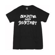 Thrasher Skate Destroy Tee Svart/Vit Black, Unisex