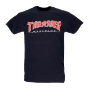 Thrasher Svart/Röd Tee Kortärmad Crew Neck Black, Unisex