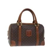 Celine Vintage Pre-owned Canvas handvskor Brown, Dam