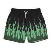 Vision OF Super Flames Badshorts Svart/Grön Multicolor, Herr