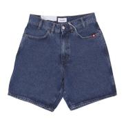 Amish Denim Bermuda Shorts Straight Fit Blue, Herr