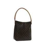 Louis Vuitton Vintage Pre-owned Belagd canvas handvskor Brown, Dam