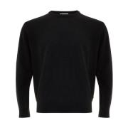 Ferrante Svart Ull Crew Neck Tröja Black, Herr