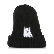 Ripndip Nermal Ribbed Beanie Svart Mössa Black, Herr