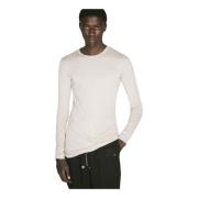 Rick Owens Lager Long Sleeve Crewneck T-Shirt White, Herr