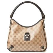 Gucci Vintage Pre-owned Canvas axelremsvskor Beige, Dam