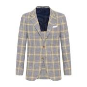 Kiton Kashmir Rutig Jacka Yellow, Herr