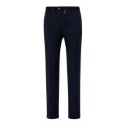 Kiton Chino Wool Trousers Blue, Herr