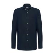 Kiton Denim Style Bomullsskjorta Blue, Herr