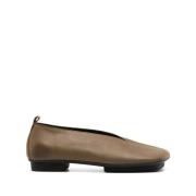 UMA Wang Gröna platta slip-on skor Brown, Dam