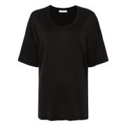 Lemaire Casual Bomull T-shirt Black, Dam