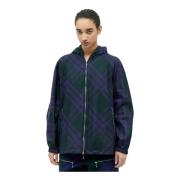 Burberry Nylon-Twill Windbreaker Jacket Purple, Dam