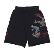 Ed Hardy Drake Cargo Sweat Shorts Black, Herr