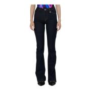 John Richmond Slim Fit Flared Hem Jeans Blue, Dam