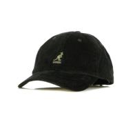 Kangol Svart Cord Baseball Cap med böjd skärm Black, Herr