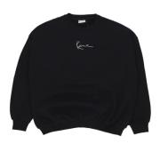 Karl Kani Svart Crewneck Sweatshirt Oversized Fit Black, Dam