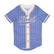 Karl Kani Pinstripe Baseball Shirt Coat Lila/Vit Purple, Dam