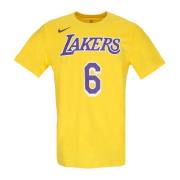 Nike LeBron James Lakers T-shirt Yellow, Herr